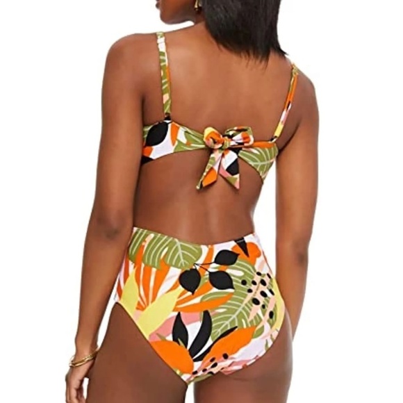 Bar III MULTI Printed Ring One-Piece Swimsuit, US Small - Picture 2 of 4